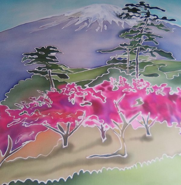 genoveva hita- creadora textil - cuadro seda - primavera fuji
